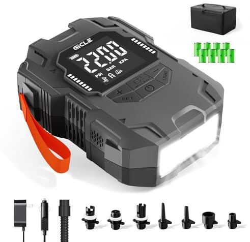 Gicle Rechargeable Paddleboard Electric Pump,Portable 22psi Sup Electric Pump Rechargeable 36W Type C Inflator And Deflator 12V DC for Paddle Board,Boat,Water Sports