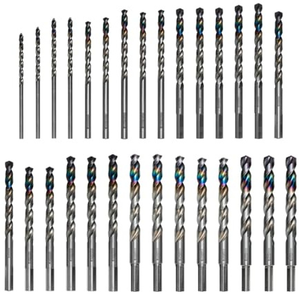 Diablo Metal Demon Drill Bit Set with Thermal Shield Protective Coating for Mild, Hardened and Stainless Steel - 29-Pieces Set - DMD-T29