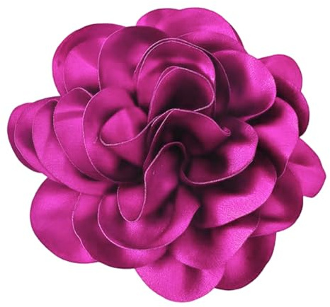CRASPIRE Broche de Rosa Morado de 7.8 Pulgada con Solapa Delicada Tela Satén Hecho A Mano Estilo Vintage Elegante Grande con Flores Mujer Vestido Novia Boda Fiesta Baile Banquete Accesorios Ropa
