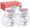 Set of 2 Wearable Breast Pumps Hands Free, Leak-Proof Electric Breast Pumps 5 Modes 15 Levels with LCD Dispaly, Low Noise Painless Wearable Breastfeeding Milk Pump, BPA Free (Pink)