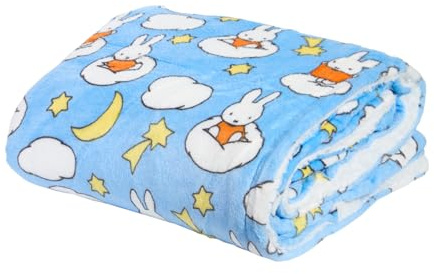 Skinnydip Miffy Cloud Blanket, Polyester Throw, Ultra-Soft Fleece, Cosy Blanket, Multicolor, Modern Style, for Lounging and Naps, Suitable for All Ages