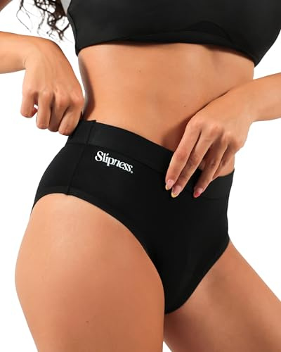 SLIPNESS Cotone Organico Certificato Oeko Tex Mutande Mestruali Donna Flusso Abbondante – Slip Assorbenti Ciclo Lavabili – Intimo Donne Ultra Discreto, 30-40 ml – Taglia XL - MOD Daily Nero