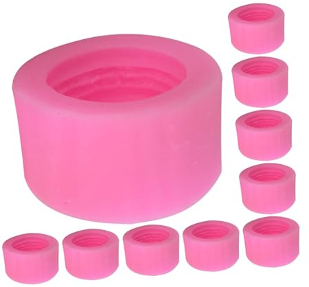 Cabilock 10 Piezas Molde de fondant de macarrón moldes para hornear navideños hechos cera para macarrones gel de sílice rosa