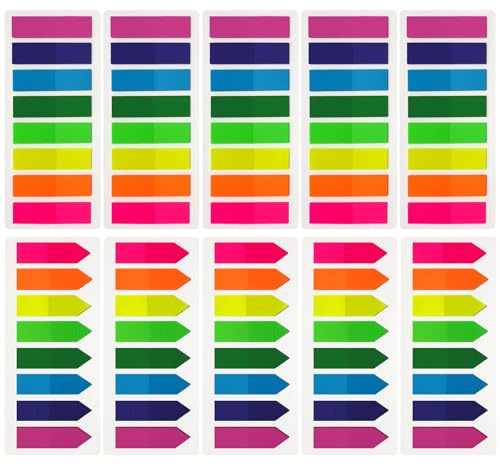 OWLKELA Seitenmarker Selbstklebend 2400 Stück, 8 Farben