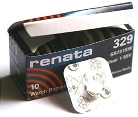 3 x Renata 329 Watch Battery Swiss Made Silver Oxide 1.5 v Also = SR731SW, V329, D329, GP329, 329