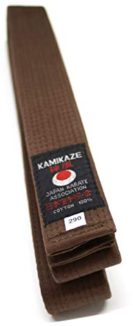 Kamikaze Cinturón marrón algodón modelo gama superior (6.5/320 cm)