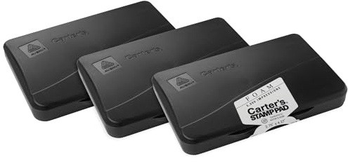 Carter's Foam Black Stamp Pad, 2.75 x 4.27 Inches, 3 Pack (25603)