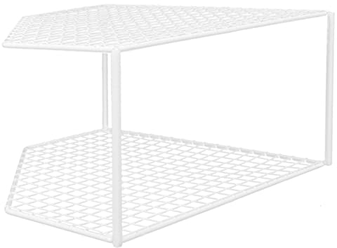 KICHOUSE Pot Rack Kitchen Pan Organizer Corner Shelf Stand Tiered Shelf Draining Pan Rack Small Table Top Organizer