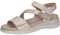 CAPRICE Damen Sandalen flach aus Leder Bequem, Weiß (Offwhite Comb), 37 EU
