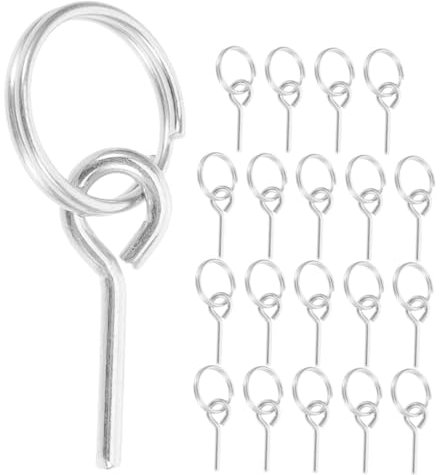 HOMOCONO 20pezzi Anelli Di Collegamento Per Accessori Per Da Campeggio Zincato Facili Da Installare Compatibili Con La Maggior Delle Tende Per Escursioni e Attività Outdoor