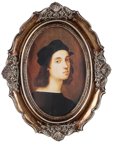 DONGKER Cornice Portafoto Ovale Vintage, Cornici in Resina Sintetica, Portafoto per Esposizione d'Arte, per Decorazioni da Tavolo e da Parete