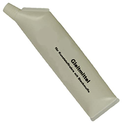 MegaHaustechnik Gleitmittel 250ml Milliliter g Gramm Tube für Rohre Verbindungen HT KG Schmier Mittel Abfluss Abwasser Rohr Muffe Kunststoff Leitung Gummi Lippen Dichtung PVC PE PP