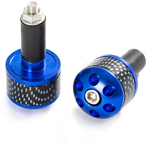 2x Stabilizzatori Contrappesi Manubrio Bilancieri Antivibranti Moto 13mm Blu