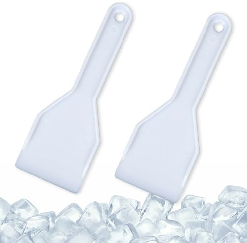 EODKSE Set da 2 raschietti per Il Ghiaccio del congelatore e Frigorifero, per Rimuovere Il Ghiaccio e per la Pulizia del Freezer, Realizzati in plastica Resistente, per Ogni necessità di raschiatura