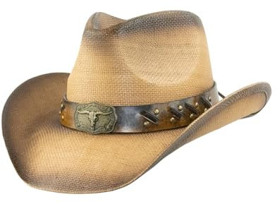 Black Jungle Tobago Sommerhut Strohhut Outdoorhut Sonnenhut Freizeithut (DE/NL/SE/PL, Alphanumerisch, S, M, Braun)