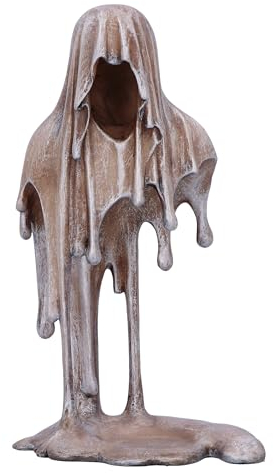 Nemesis Now Reaper's Departure 20,5 cm in resina bianco sporco che si scioglie Tristo Mietitore fantasma ornamento bianco invecchiato scultura horror decorazione per la casa in resina di alta qualità