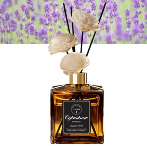 Diffuseur de parfum 50 ml, parfum Bluebell Lavande Freesia, désodorisants, aromathérapie, durable et puissant pendant 50 jours – Diffuseur de parfum d'intérieur pour chambre à coucher, salle de bain,