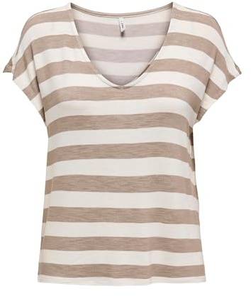 ONLY Female Top Normal geschnitten V-Ausschnitt Top