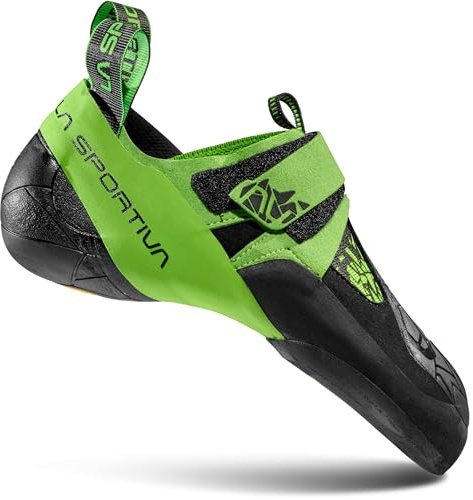 LA SPORTIVA Uomo Skwama Vegan Scarpe da Arrampicata, Black-Flash Green, 43