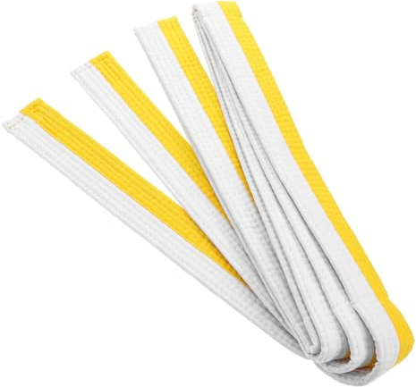 Milisten Yellow Taekwondo Belt for Martial Arts Soft Comfortable Judo Belt for Karate Aikido and Tai Chi Skill Display and Ranking