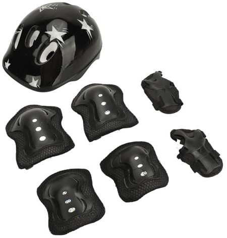 Zunate Ensemble de sécurité pour Le Cyclisme pour Enfants |Protège-Poignets et Coudes pour Casque, Réglables pour Garçons et Filles de 5 à 14 Ans