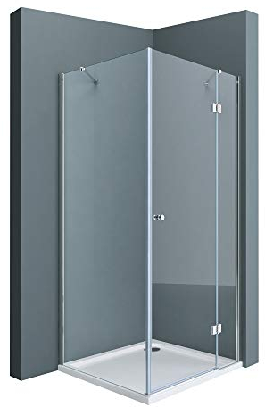 doporro Eck-Duschkabine Eckdusche Rav05K 100x100x190cm Duschabtrennung ESG-Sicherheitsglas Klarglas inkl. Easy-Clean-Beschichtung