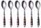 GRÄWE Kaffeelöffel NÜRNBERG 6er Set - braun - Dessertlöffel