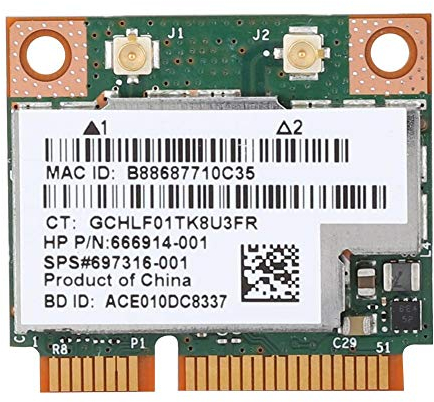 Dual Band 300M Network Card 2.4 and 5 GHz Mini PCI-e Wireless LAN Card with Bluetooth 4.0 for HP Broadcom BCM943228HMB