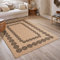 Nazar Naturteppich, Boheme, Teppich in Jute-Optik, Teppich für Wohnzimmer, Schlafzimmer, Flur, Außenteppich, Naturfarbe (160 x 230 cm, 8868 Schwarz)