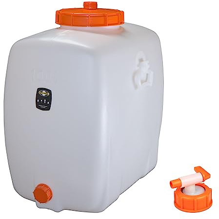 Mostfass 100 Liter mit Auslaufhahn NW10, Gärfass PE (100 L oval) für Most, Wein, Cider, Säfte, Glühwein, Getränke, Fass Getränkefass lebensmittelecht, Kunststoff Gärbehälter Behälter