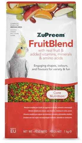 Zupreem Fruitblend Complete Bird Food for Medium Birds 1kg