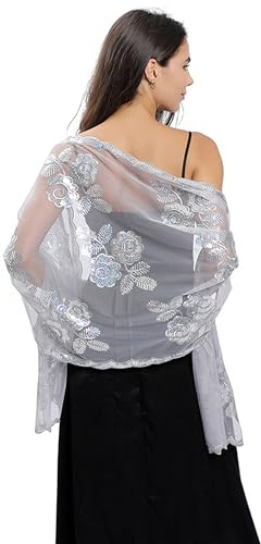 FAIRYGATE Shawls and Wraps for Women Ladies Scarf Wedding Wrap Womens Scarves Lightweight Evening Party Dresses Bride Bridemaid Shawl Shawls for Weddings UC1624