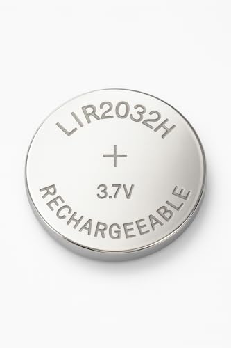 Girafus 1 Stück LIR2032 3,7V 70 mAh! Knopfzelle Wiederaufladbar/Knopfzellen Akku CR2032 Akku Wiederaufladbar Knopfzellenbatterie-Button Cell zB.für Mainboard,Autoschlüssel,Peilsender (1xLIR2032)