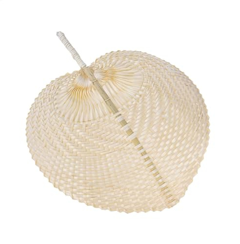 Ventaglio in paglia intrecciato a mano, ventaglio manuale estivo in paglia, un delicato frullato fa emergere il fresco profumo naturale, leggero e morbido