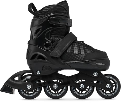 RAVEN Pattini in linea Inline Skates per bambini e adulti OPZIONALE 2in1 con Pattini da ghiaccio regolabili (Oxen Black senza pattini, 42-45 (27,5cm-30,5cm))