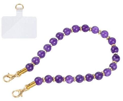 Bremorou Handykette Perlen Kurz Handyschlaufe Handgelenk Handy Universal Perlen Schlüsselband Anhänger Abnehmbare Handyband für Frauen Handy Hülle Dekoration