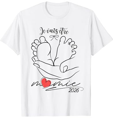 Future Mamie 2026 Annonce Grossesse Bientôt Grand Mère T-Shirt, Homme, Blanc, L