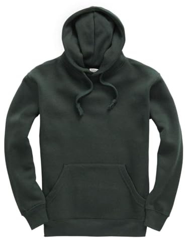 Mellor Design Unisex Pullover Hoodie – Classic Fit Hooded Sweatshirt for Men & Women – Casual Plain Hooded Top, Bottle Green, L