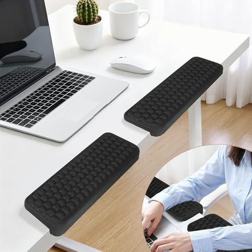 2 st ergonomiskt handledsstöd, halkfritt L-format skrivbordsarmstöd, handledsstöd för skrivbord, svart