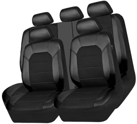For Nissan Note E11 Bilsätesöverdrag 2005-2013 PU-läder Vattentätt Andningsbart Komplett Set Sätesskydd Halkfria Kuddetillbehör(A-black)