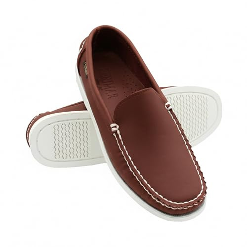 Zerimar Mocasín Náutico para Hombre de Piel Genuina, Calzado Casual Elegante y Ligero para Uso Diario o Formal, Zapato Comodo y Suave con Diseño Moderno y Resistente