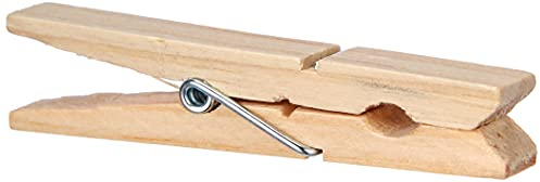 Glorex 6 2200 653 - Wäscheklammern aus unlackiertem Birkenholz, ca. 72 mm, 24 Stück, ideal zum Basteln und Dekorieren, für Fotoleinen, Tischkärtchen, Grußkarten