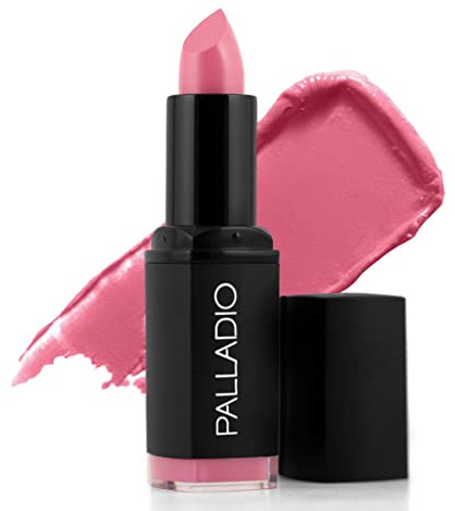 Palladio Herbal Dreamy Matte Lipstick Lip Color, Full of Moisture and Color Pigment, Smooth Application, Full Coverage, Long Lasting Wear, Luxe Matte Finish, Does Not Dry Lips, Bella Pink
