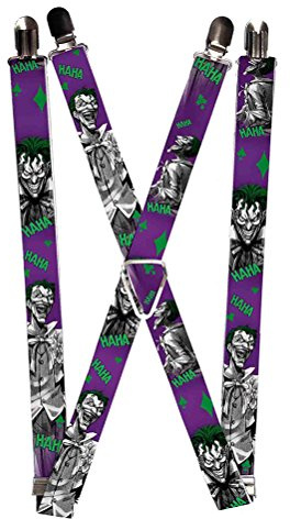 Buckle-Down Men's Suspender-Joker, Multi, One Size