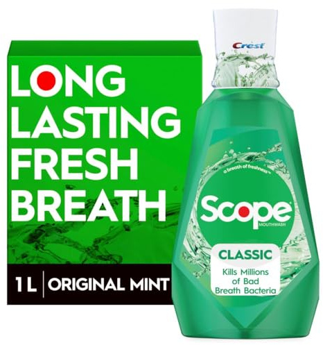 Crest Scope Classic Mouthwash, Original Formula, 1 L
