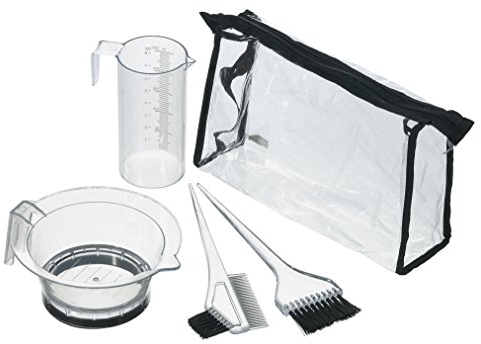 Comair 3011709 Färbe Zubehör Set, 5 teilig, transparent