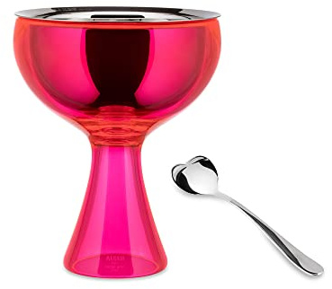 A di Alessi Big Love Bowl and Spoon, Pink -