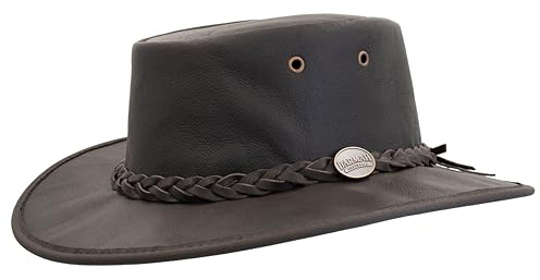 Barmah Chapeau Squashy Sundowner Kangaroo Homme - Made in Australia Stockman Outdoor Kangourou avec Bandeau en Cuir, Passepoil Printemps-ete Printemps Ete Automne Hiver - XXL (62-63 cm) Marron