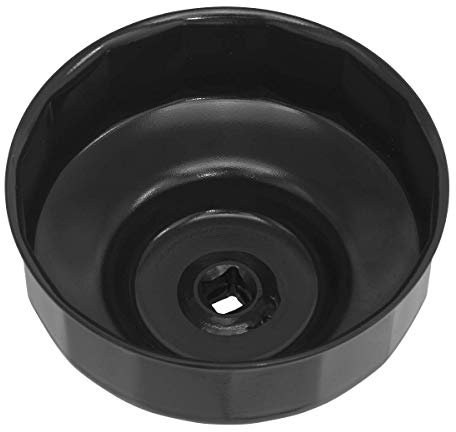 Sealey VS7120 Oil Filter Cap Wrench Ø90mm x 15 Flutes - Jaguar/Land Rover, Black