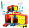 Tachan Garage de Voiture de Course avec 3 Voitures de Course colorées, 3 Portes avec clé pour Les Voitures, clés à Formes géométriques, Enfants à partir de 1 an (751T00559)